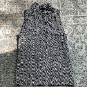 JCrew Herringbone silk sleeveless blouse size 0